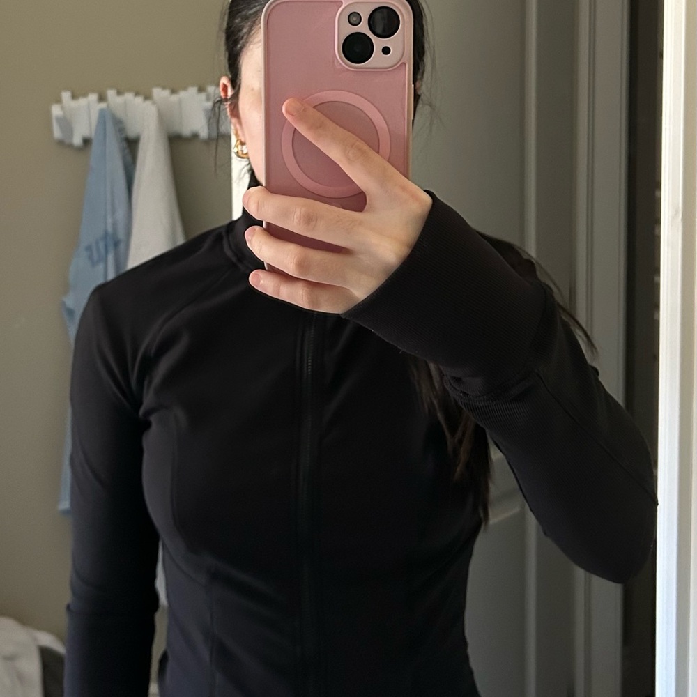 Black Long Sleeve Zip-Up Jacket